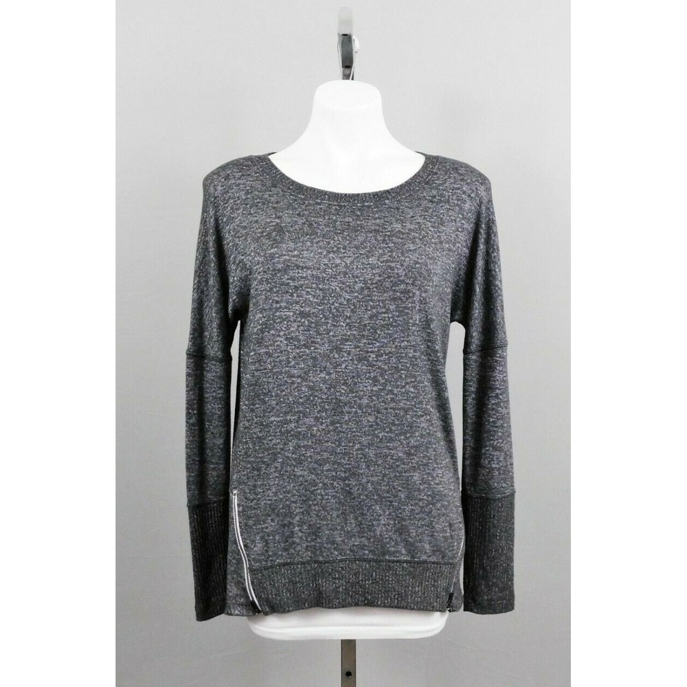 Danskin Now Women Shirt, Size S, Gray, Black, rayon, polyester,‎ spandex